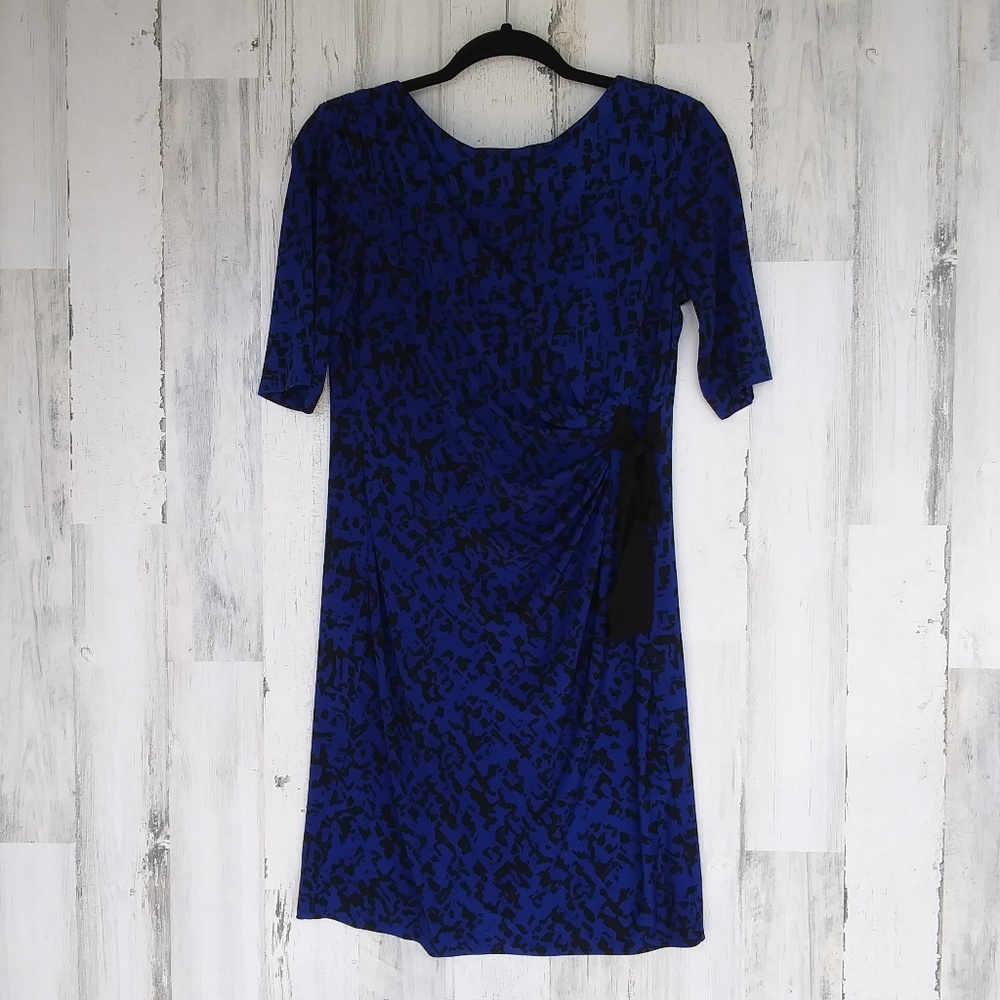 Just Taylor Blue And Black Dress